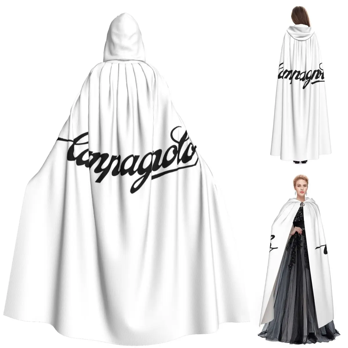 

Campagnolo Длинный плащ с капюшоном, средневековый костюм ведьмы, накидка для косплея, накидка на Хэллоуин, вампир для взрослых, унисекс