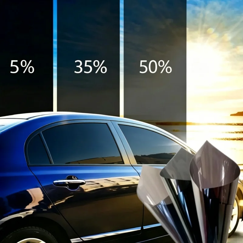 Hot Selling Multi-functional Window Tint Film, 50×600cm, 35% VLT Black Car Window Film, Solar Protection for Car Glass in Summer