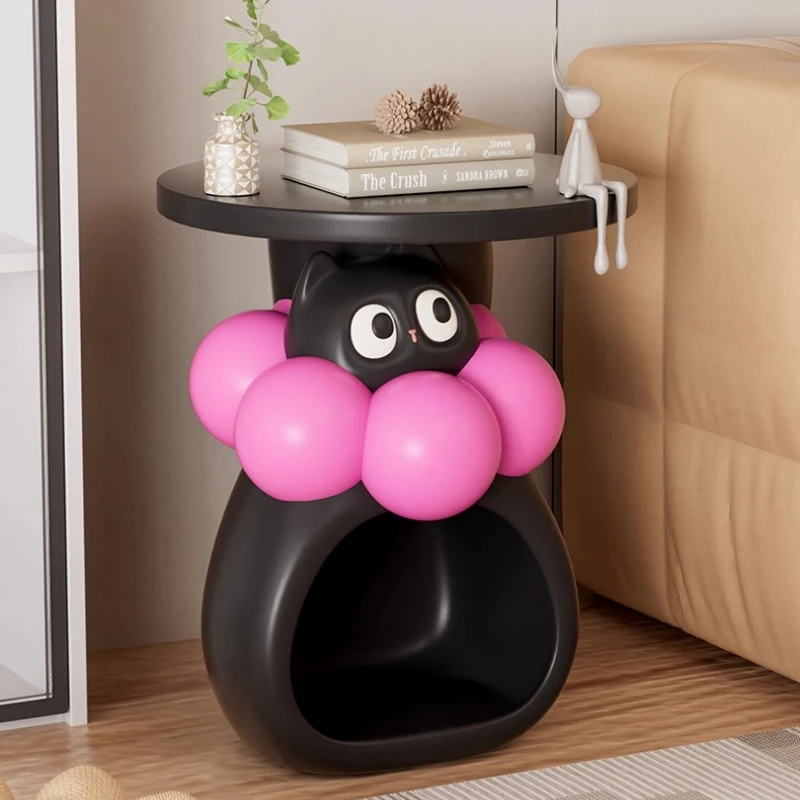 

‌Adorable Cat Side Table - Bedroom Storage Nightstand, Living Room Corner Shelf, Home Decor Gift for Housewarming/Birthday