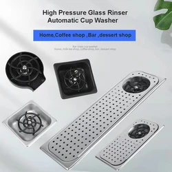 304 Stainless Steel Pitcher Rinser Cup Washer High Pressure Glass Rinser Washing With Drain Drip Tray Hose for Bar Coffee Shop