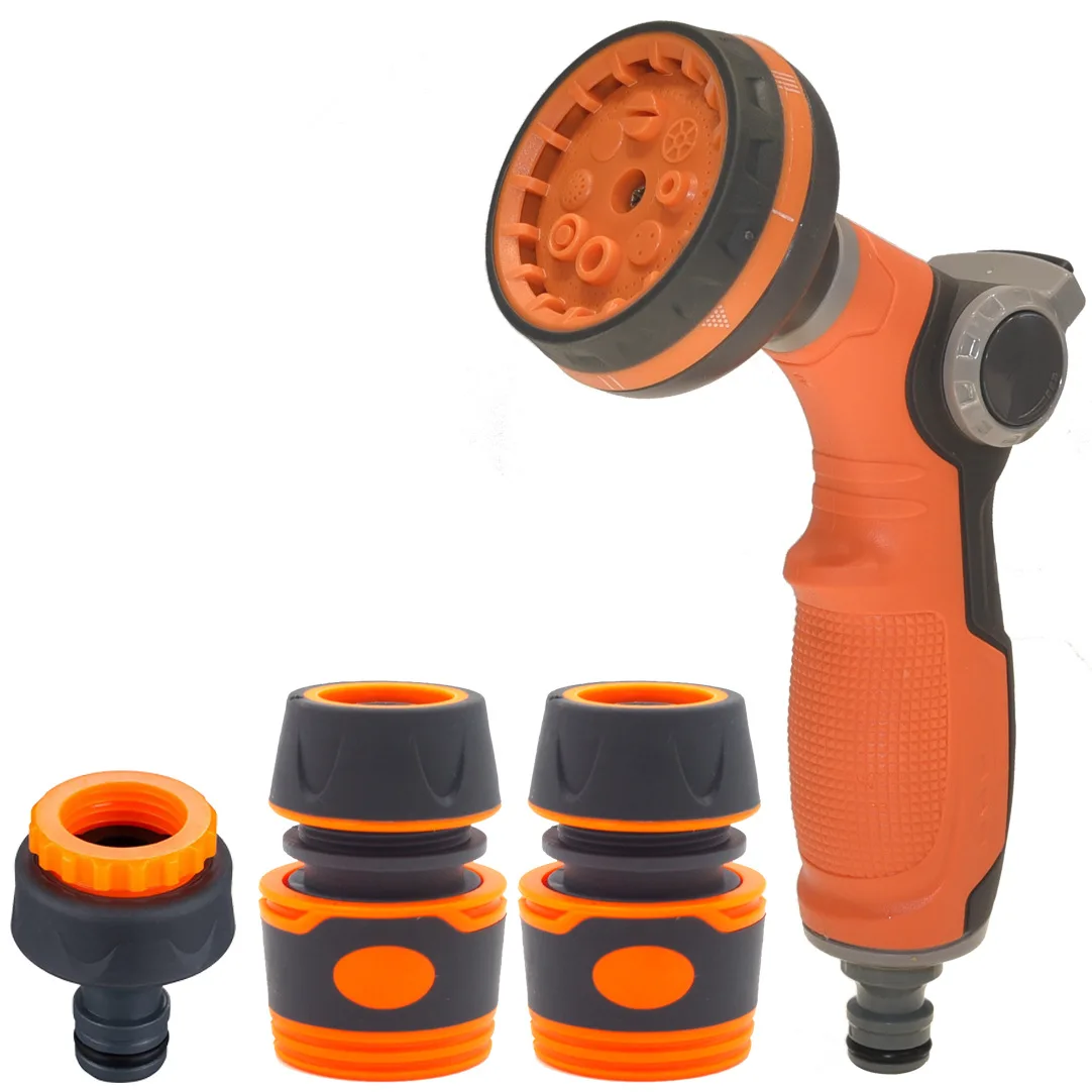 Sprinkle Watering Irrigation Tools Spray Modes Garden Water Gun Household High-Pressure Car Wash Clean Sprayer Gun Hose Nozzle