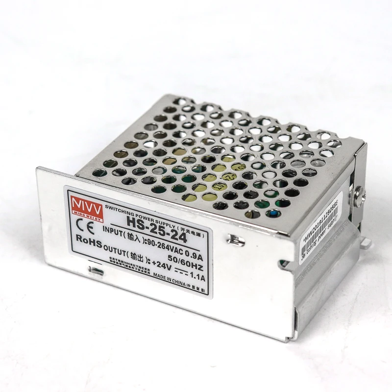 Fonte de alimentação com interruptor de saída única de tamanho pequeno HS-25W industrial 1A 220VAC a 24vdc 48vdc 1 - 50W 110vac/ 220vac 110VAC ou 220VDC