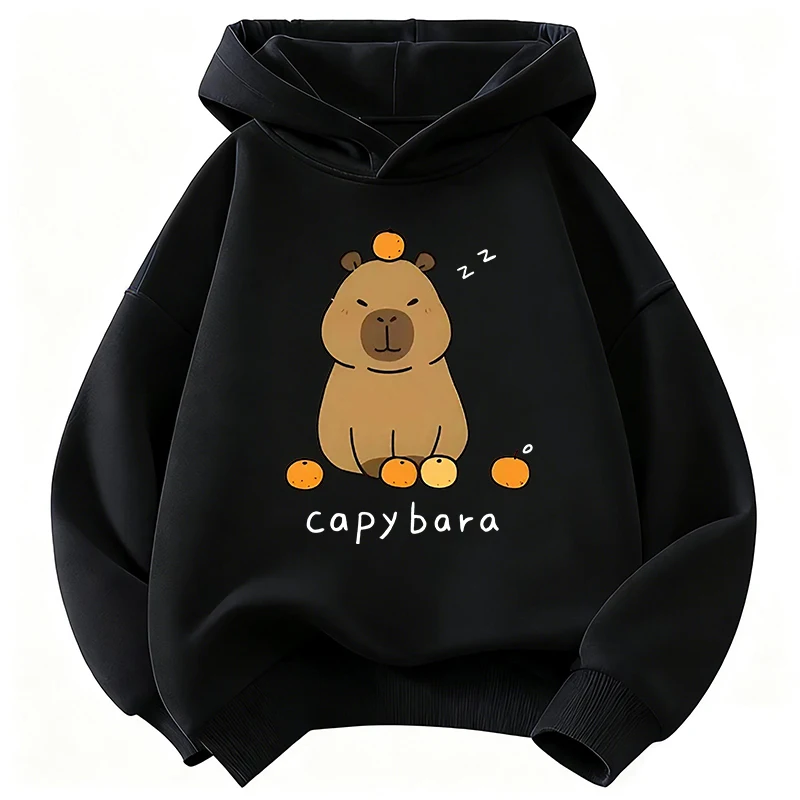 Trendiger Capybara Lustiger Kinder-Hoodie, Niedlicher Harajuku Kapuzenpullover für Jungen und Mädchen, Herbst-Frühling Casual Sweatshirts
