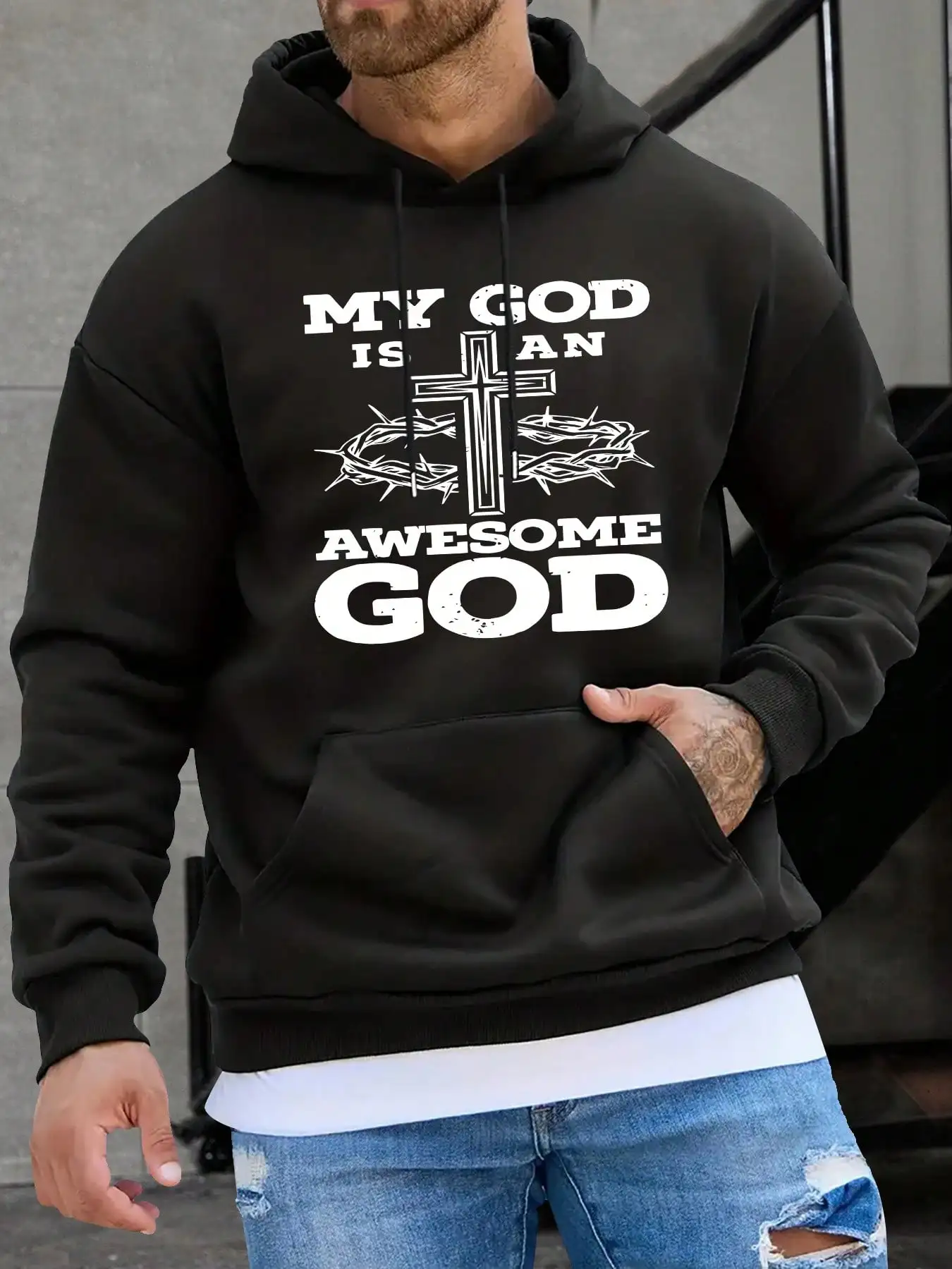Unisex Hoodie With Hood And Long Sleeves, Men's Hoodie With 