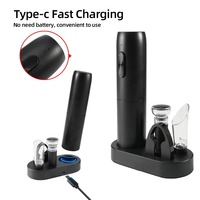 Electric Bottle Opener Household Wine Set Driver Red Wine Automatic Electric Bottle Opener With Charging Base Wine Lover Kitchen