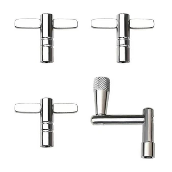 Z자형 로커 드럼 튜닝 키 은빛 빠른 분해 및 설치 범용 T자형 드럼 키트 렌치 부품 및 액세서리