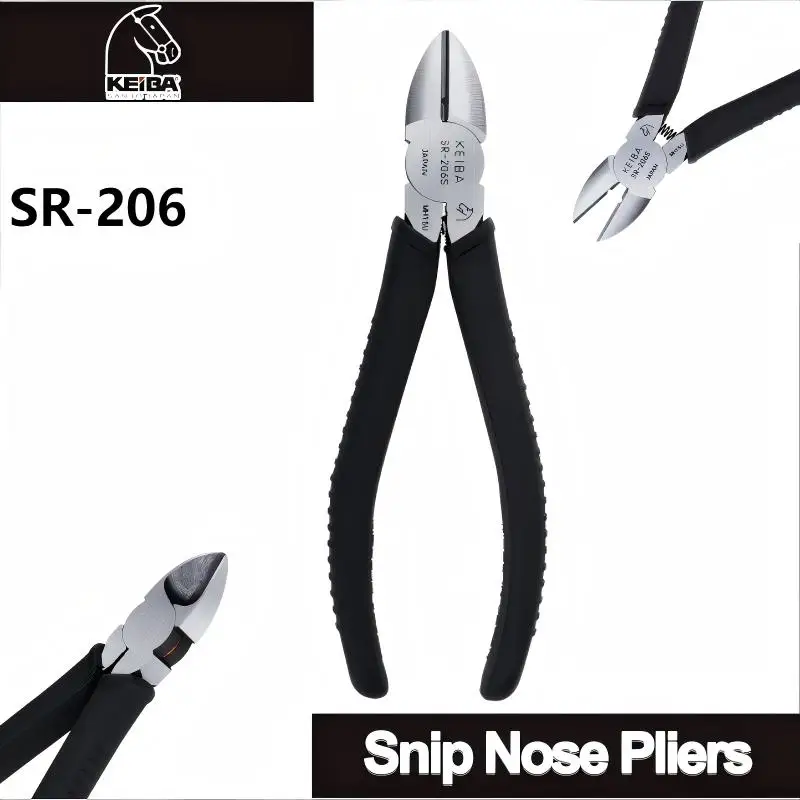 

Японские диагональные кусачки KEIBA SR-206 - профессиональный инструмент электрика из высокоуглеродистой стали для точной и долговечной резки