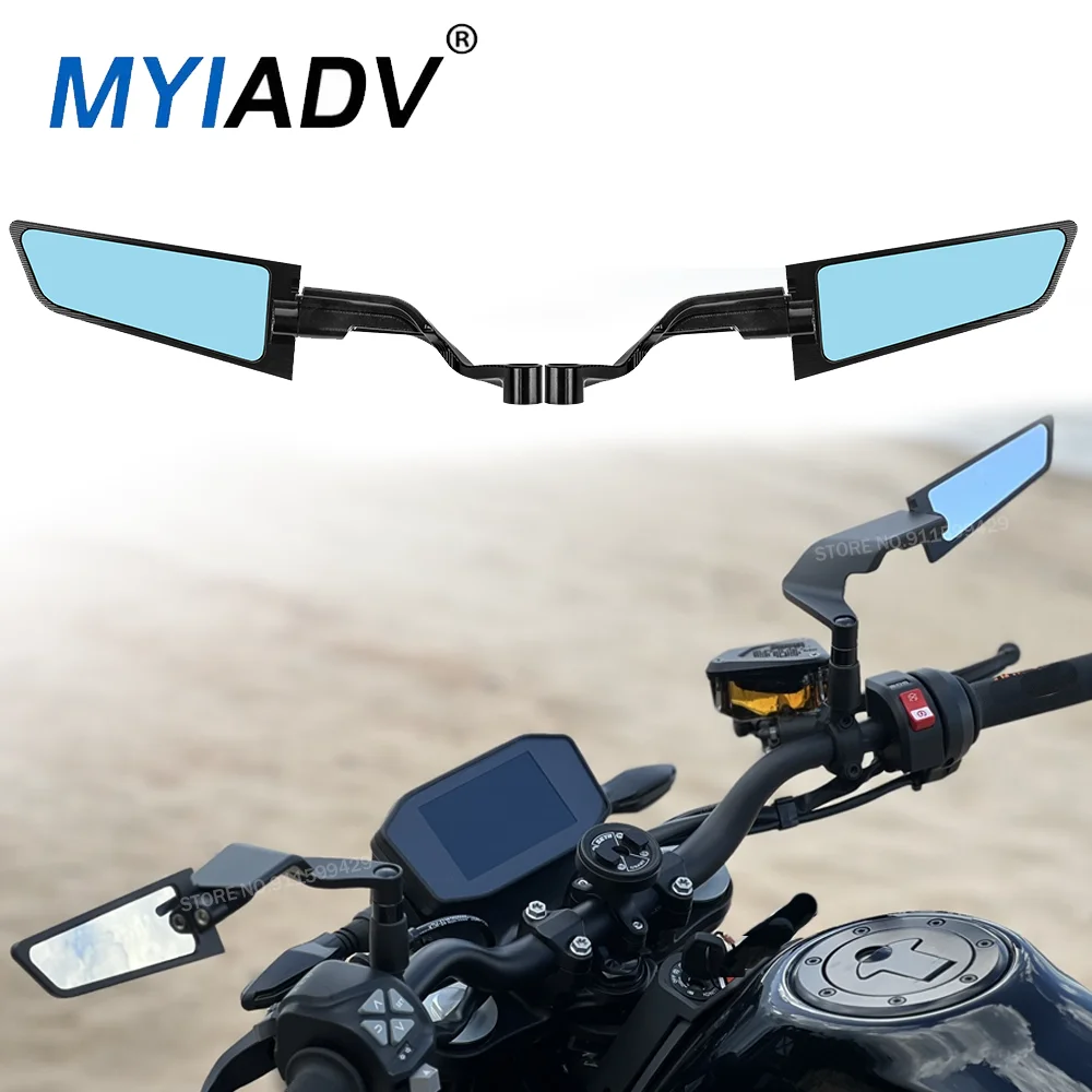 

Motorcycle Universal Rear Mirror Wind Wing Side Rearview Reversing Mirrors Accessories For Honda For Ducati For BMW For Yamaha