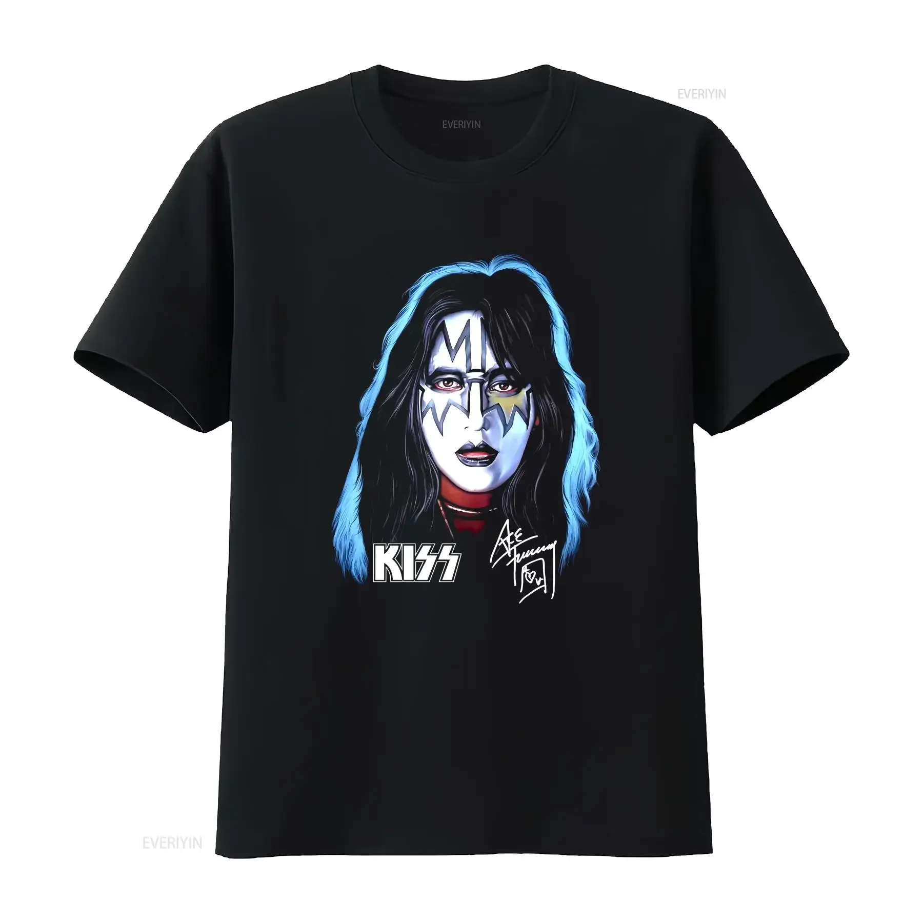 Kiss Ace Frehley 1978 Solo Album Retro T-Shirt Größe S 4XL Rockband IK431 Vintage Washed Top für Alltagskleidung Unisex