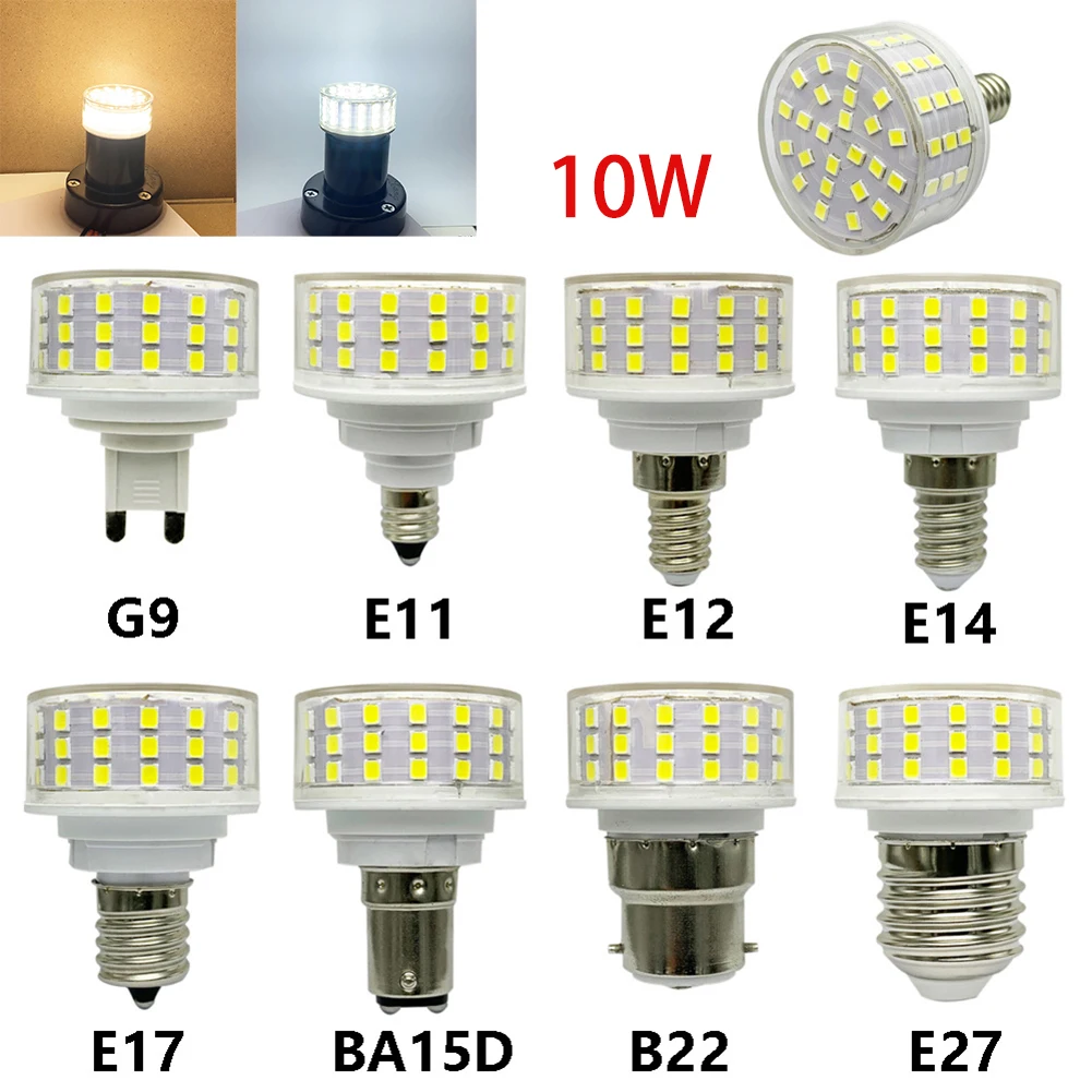 

Светодиодная лампа G9 E11 E12 E14 E17 E27 BA15D B22 72 светодиода SMD 2835