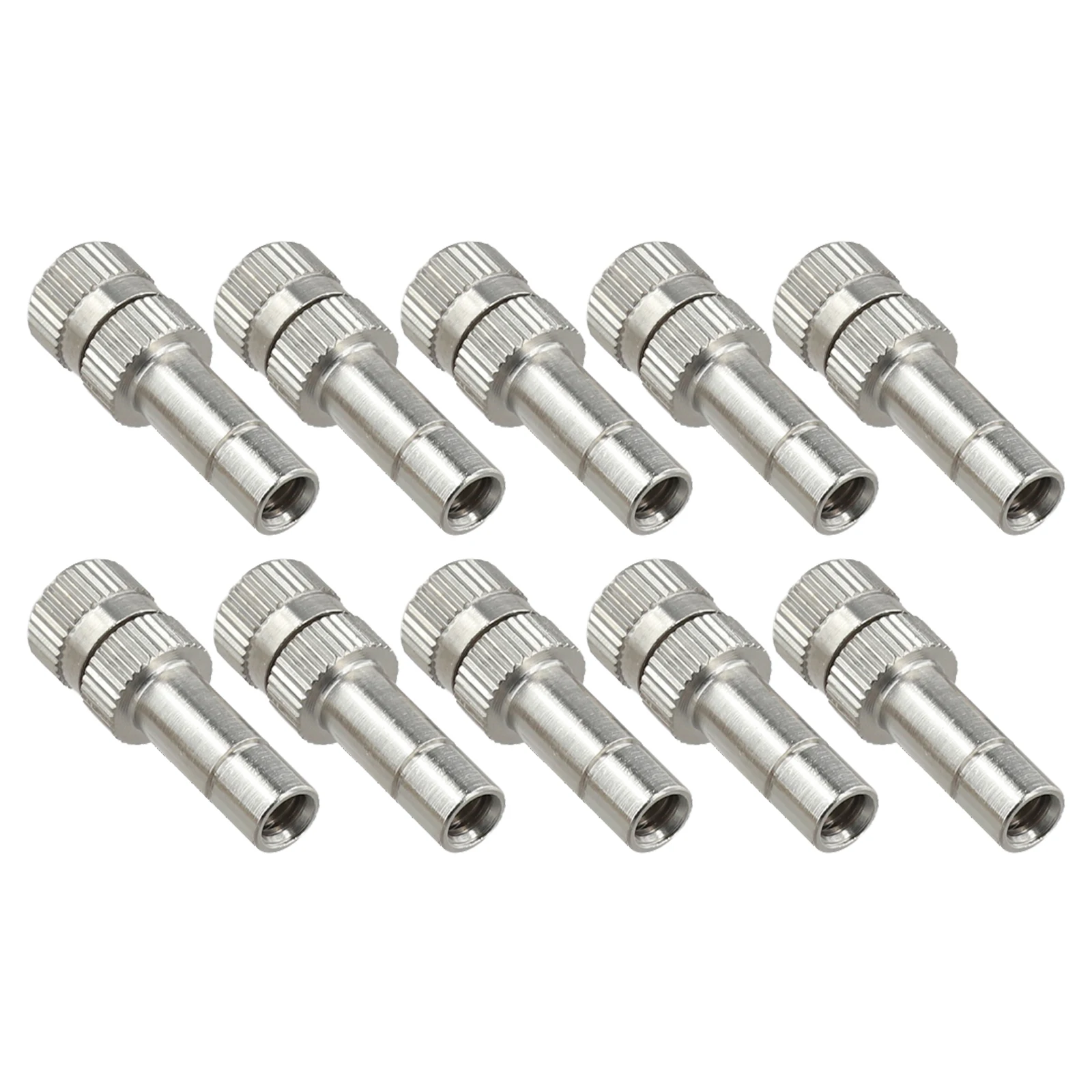 

10 шт. форсунок для распыления воды диаметром 6 мм, быстрая и простая установка, эффективное решение для полива и охлаждения садов и теплиц.