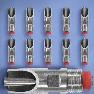 10pcs Automatic Pig Waterer Stainless Steel Piglets Feeder Multi-use Drinking Tool for Livestock and Poultry Metal Water Trough