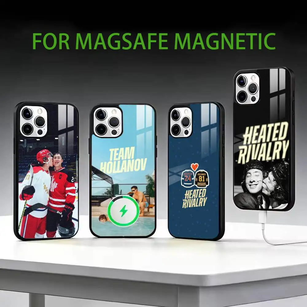 

COOL Heated R-Rivalry HR man Phone Case For iPhone17,16,15,14,13,12,11 Plus,Pro Max Magnetic For Magsafe Wireless Charging