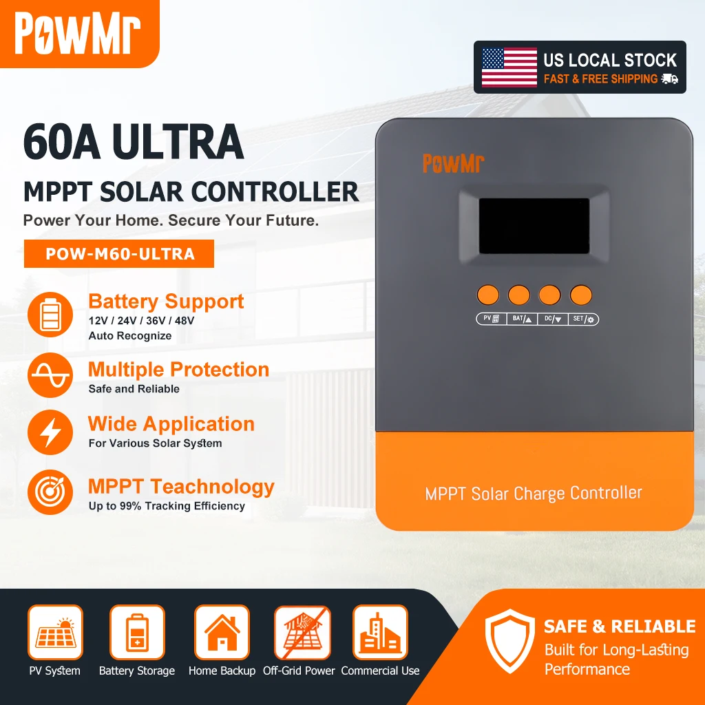 Mppt Solar Charge Controller 60A - Regolatore di Carica Solare MPPT PowMr