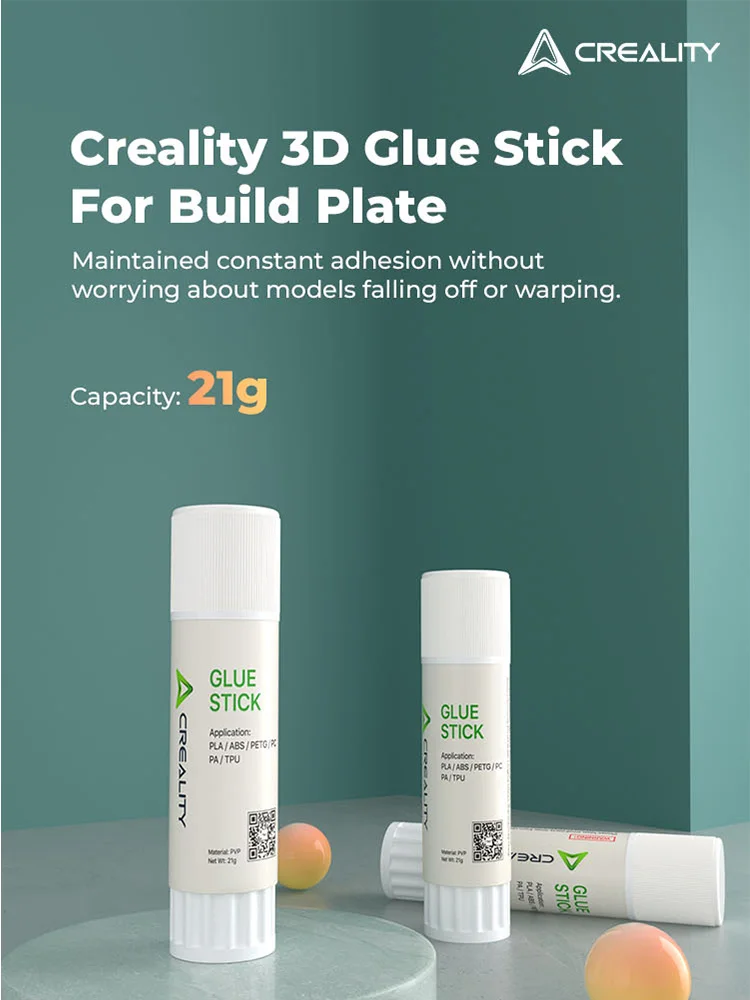 Creality Glue Stick para placa de construção 21g Mantida aplicação de adesão constante PLA/ABS/PETG/PC/PA/TPU