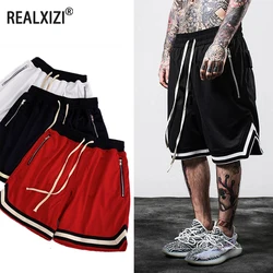 Men Basketball Shorts Summer Men Loose Sport Shorts Quick Drying Mesh Sports Five-point Pants Oversized Sports Shorts