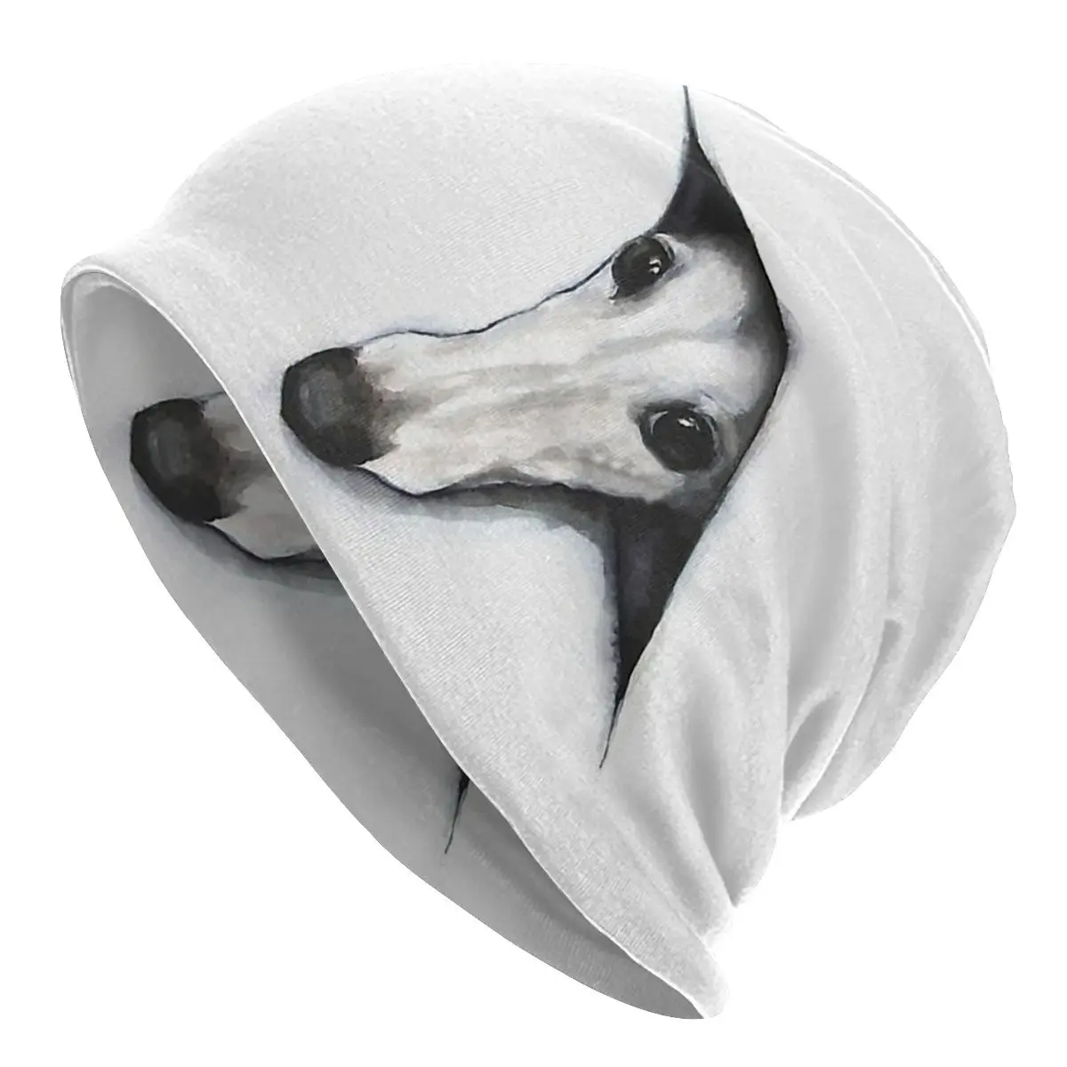 Geryhound Greyhounds Dog Peeping Whippet Men Women Thin Beanies Outdoor Ski Cap Skullies Bonnet Hat