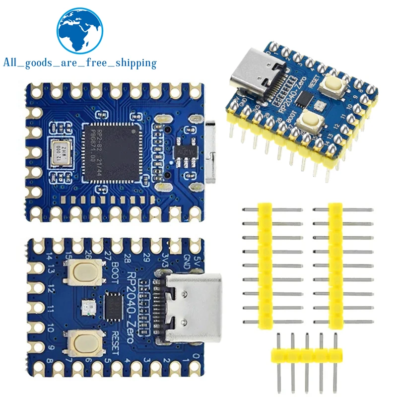 TZT For Raspberry PI RP2040-Zero microcontroller development board PICO motherboard dual core processor mini microcontroller