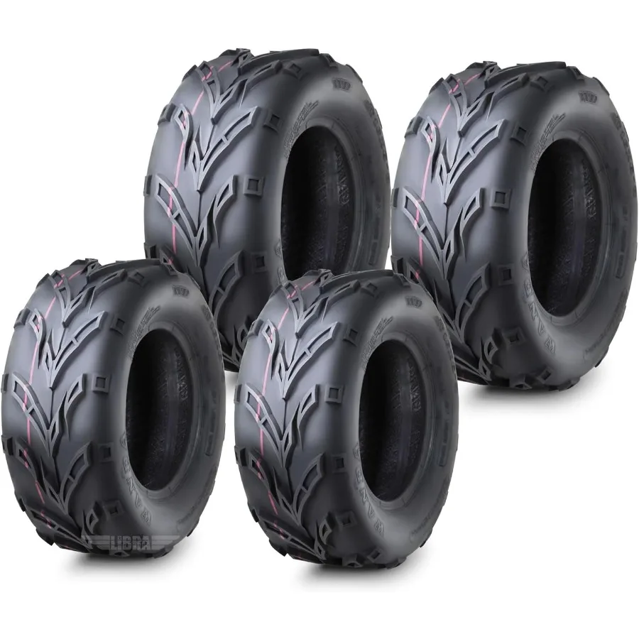

Set of 4 Go Kart Tires 145/70-6 Front and 16x6-8 Rear 16x6x8 P361 for High-Performance Off-Road Racing Durable Traction Ideal f