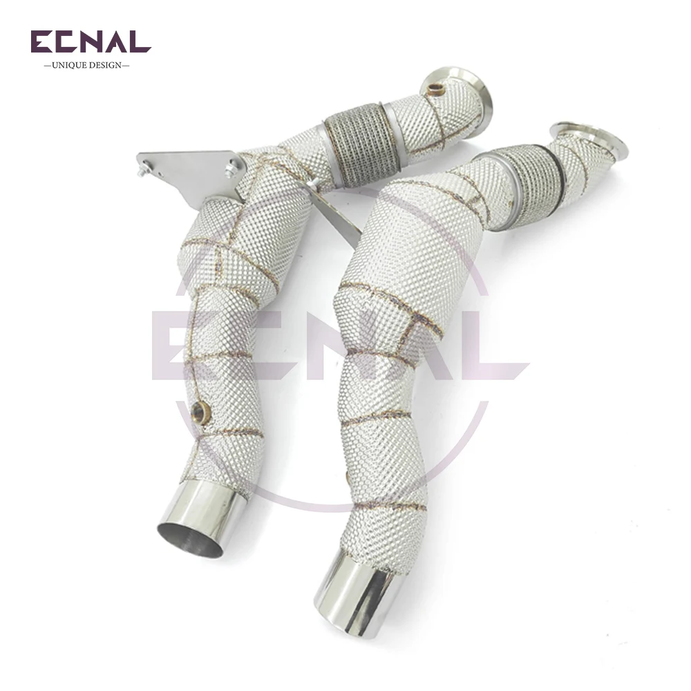 

Ecnal Exhaust Downpipe for Ferrari 458 4.5L High Quality SS304 Exhaust Pipe with Heat Shield Sport Car Accessoris
