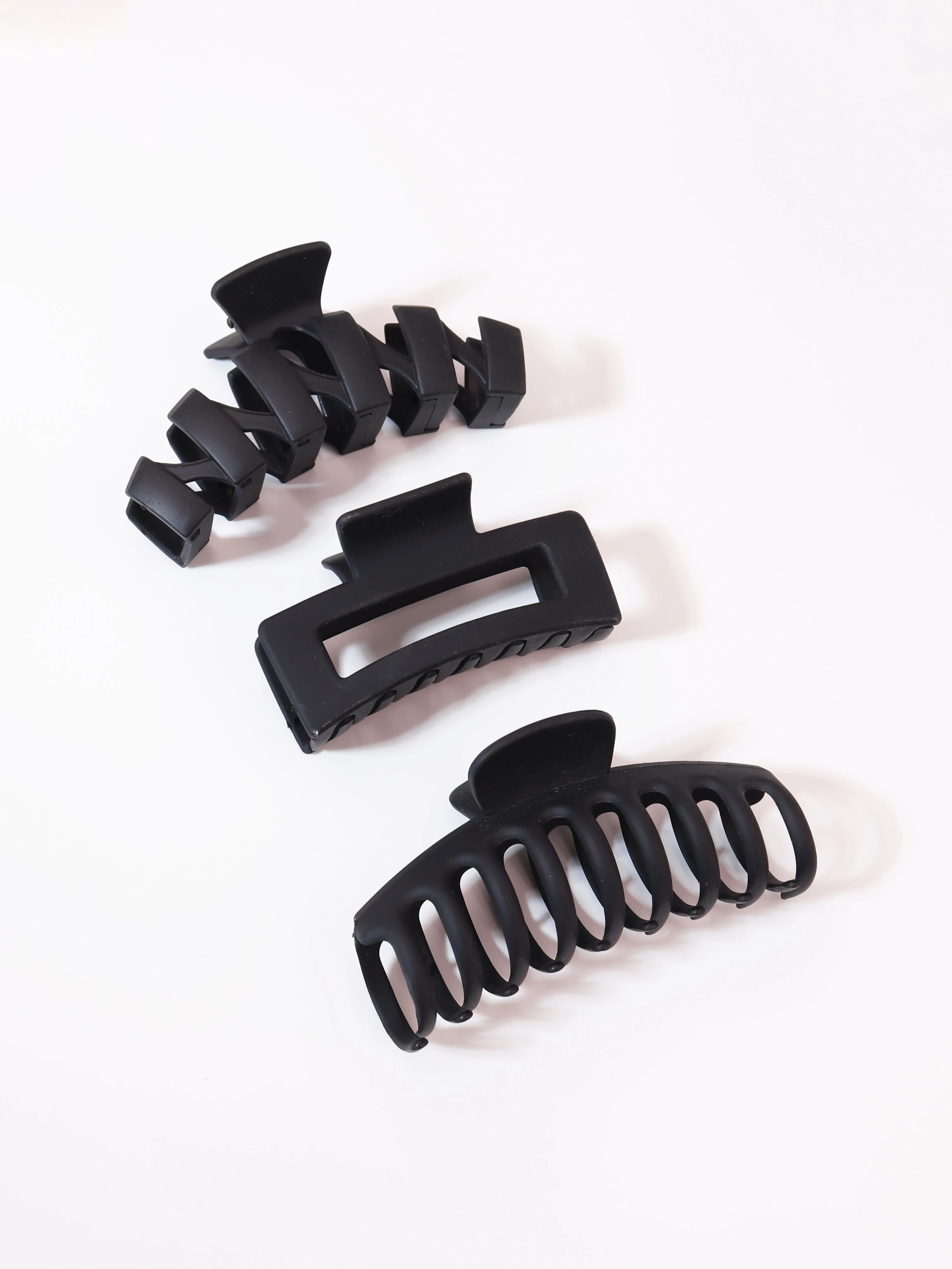 3PCS/set women's hair clip, thick hair anti slip French style, sturdy, frosted clip, women's fashionable styling accessories