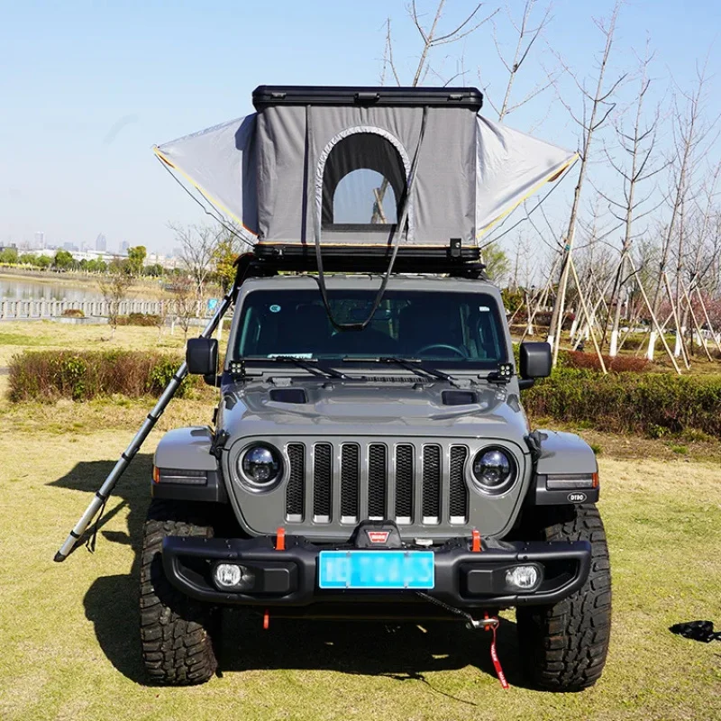 Tente supérieure de toit triangulaire de voiture à coque dure en aluminium extérieur de haute qualité