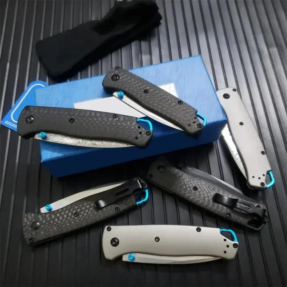 屋外 EDC ポケット折りたたみナイフ 535 533 S90V ブレードカーボンファイバー/チタン合金ハンドル屋外サバイバル狩猟切断ナイフ