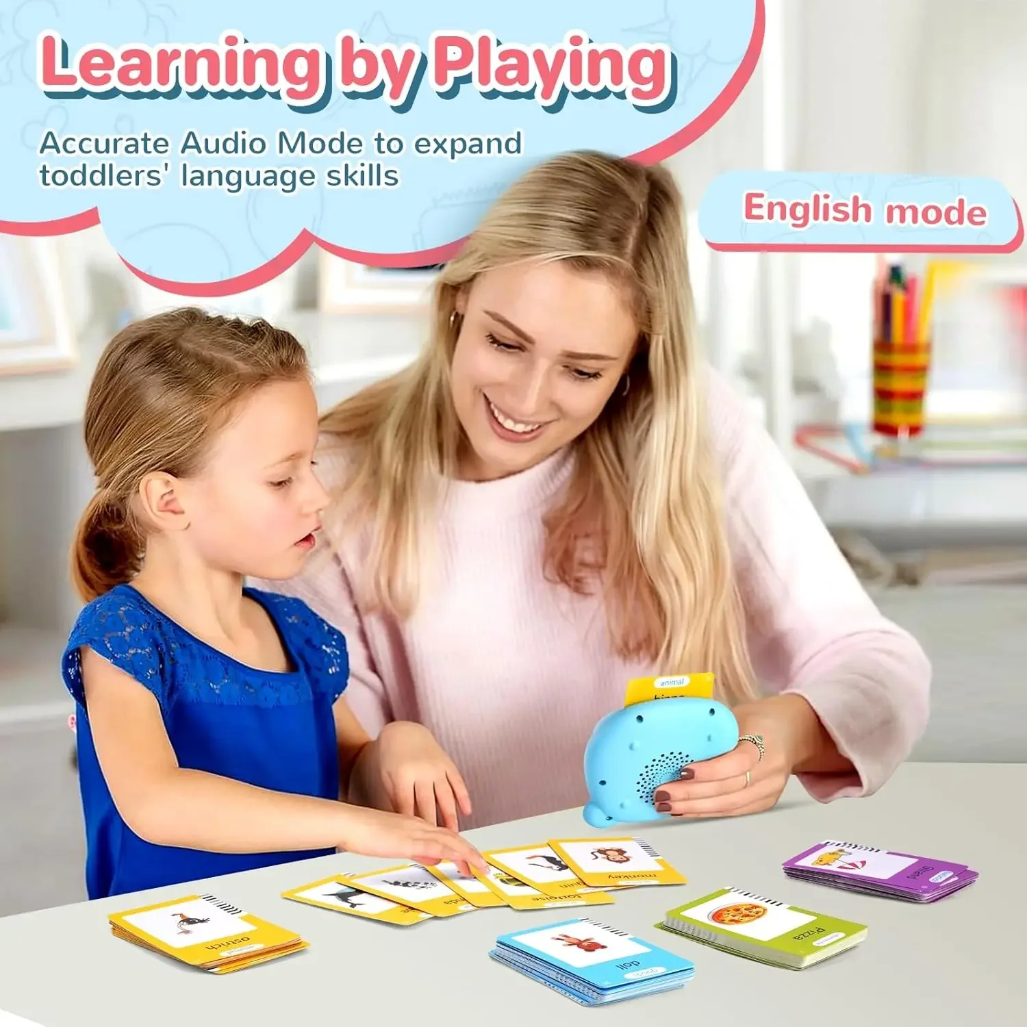 بطاقات فلاش تعليمية متحدثة للأطفال، بطاقات تدريب اللغة، كلمات البصر للأطفال الصغار، ألعاب مونتيسوري، خطاب عيد الميلاد
