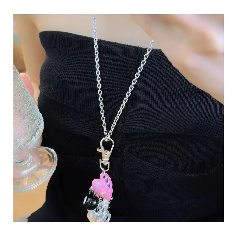 

Blogger with The Same Multi-element Billiard Pendant Necklace Women's Niche Design Sense Sweater Chain Versatile Sweater Chain T