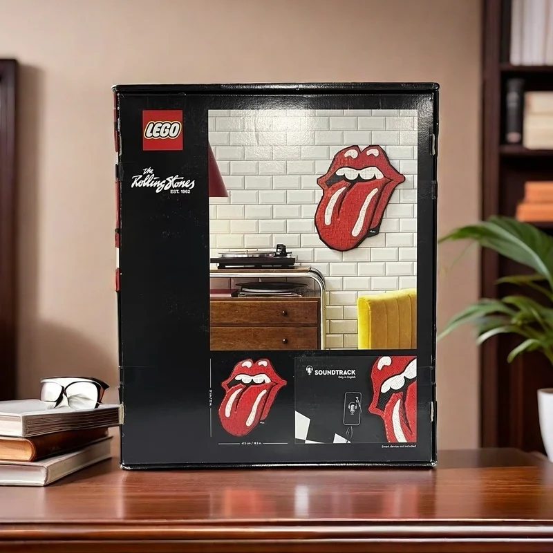 31206 LEGO Art The Rolling Stones Logo Wall Décor Building Set for Adults,  Music Lovers, DIY Home or Office 3D Decoration