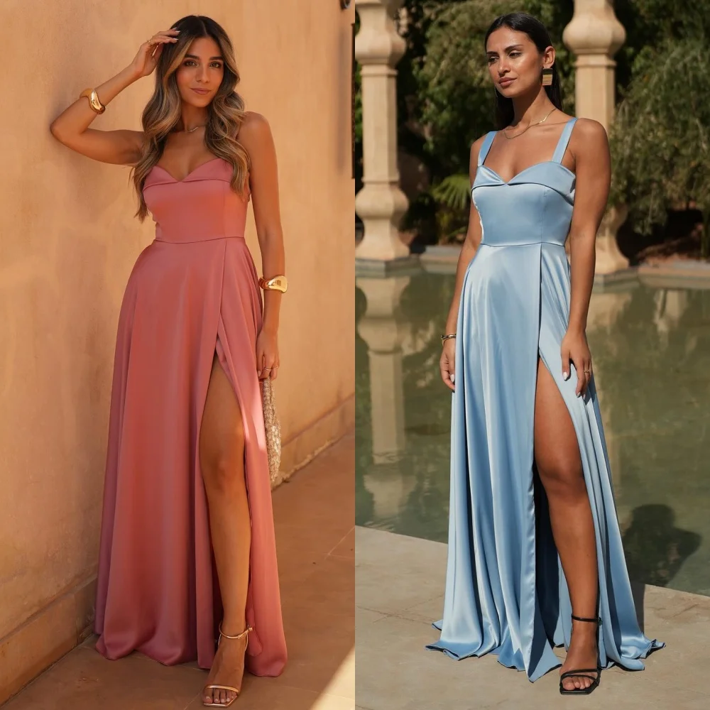 

Customized Sparkle Pleat A-line V-neck Long Dresses Prom Dresses Exquisite Sizes Available High Quality Modern Style Simple Form