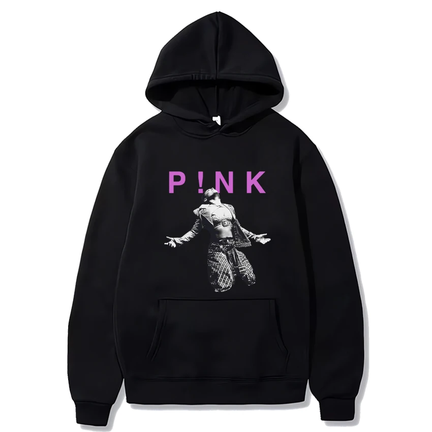 

Hot sale Pink P!NK Singer 90s music black New Hoodie Unisex Oversized Fleece Long sleeve pullover Men Women vintage Sweatshirt