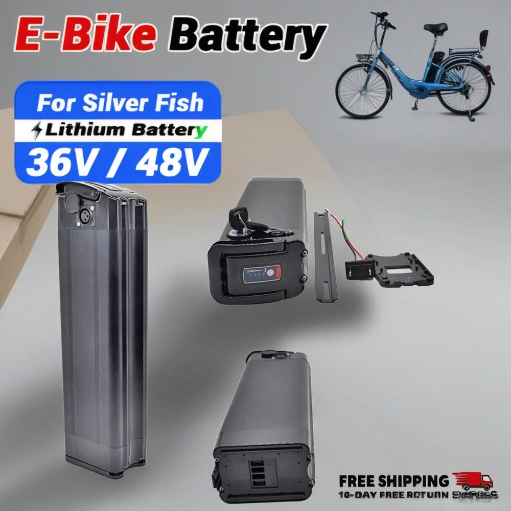 

New 48V 20Ah Silverfish Lithium Electric Bike 1000W 500W 24V 36V Lithium Ion Electric Bike Bicycle 48V18650Battery Pack+Charger