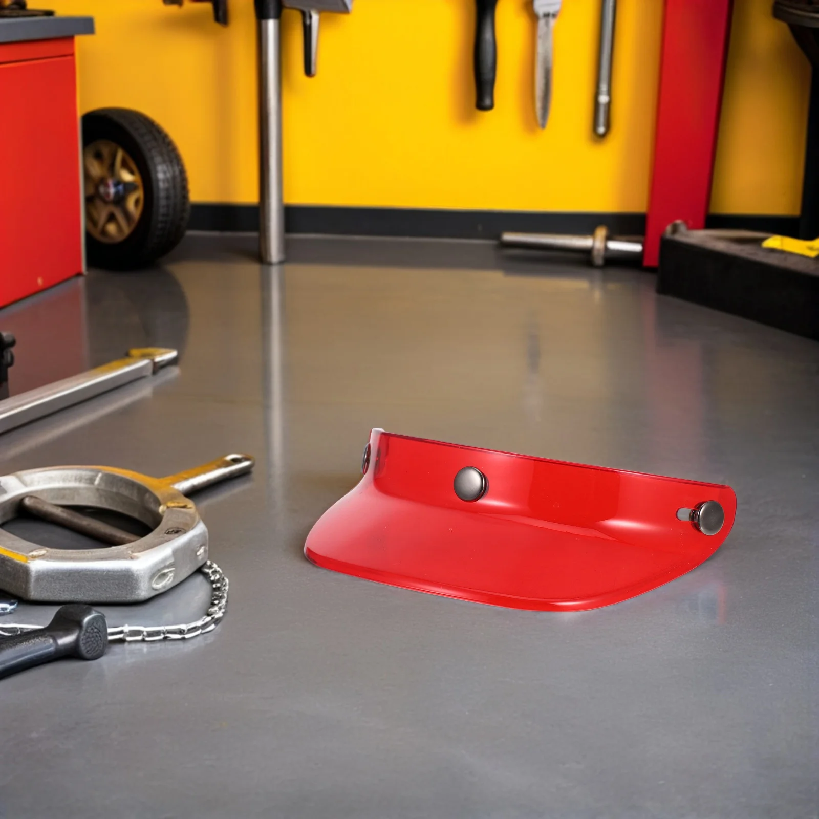 

Retro Motorcycle Peak Visor Three-Snap Secure Fit Sun Shade Uv Protection Lightweight Replacement Motorcycle Visor