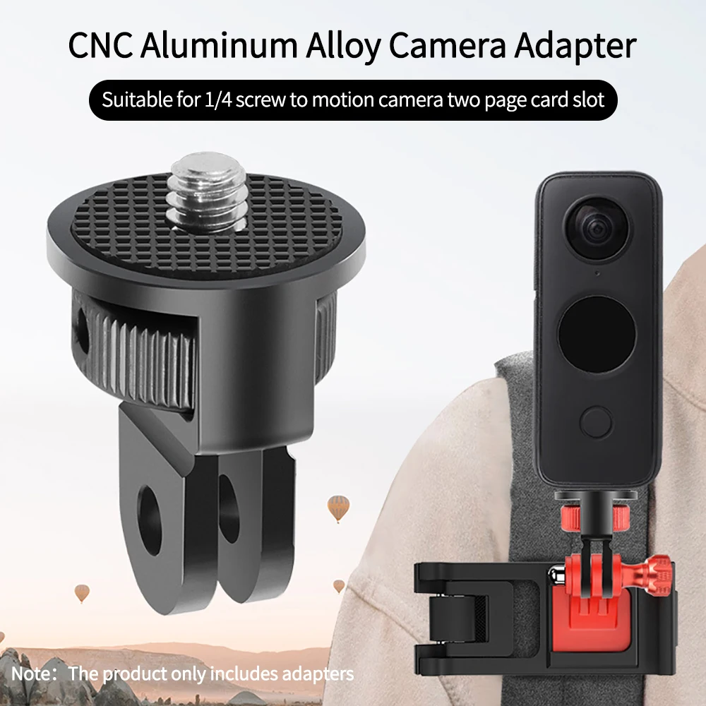 1/4 برغي محول واجهة 1/4 ترايبود صغير محول ل GoPro 11 10 9 8 7 DJI Insta360 X2 X3 R DJI عمل كاميرا الملحقات
