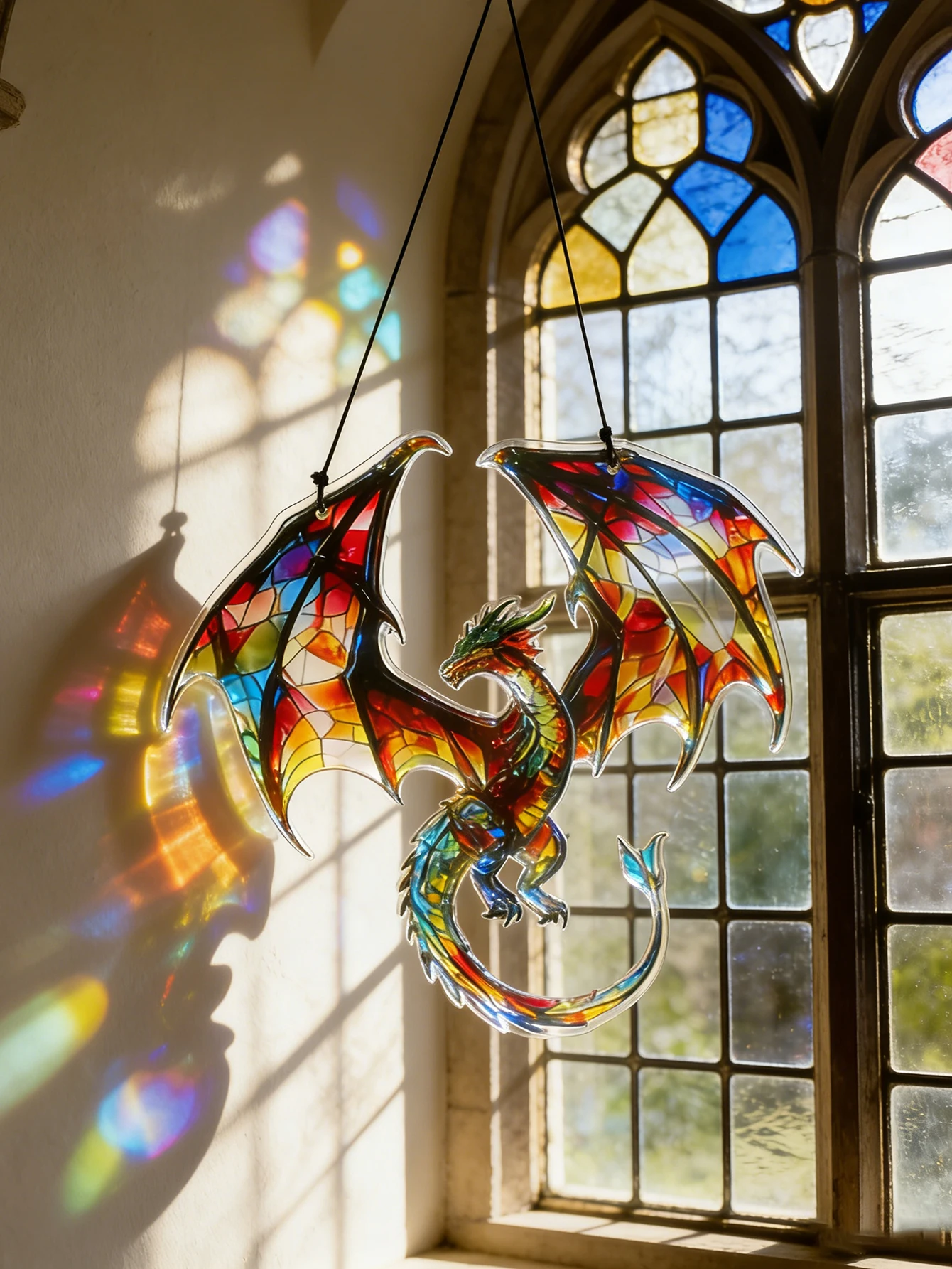 Dragon Stained Glass Style Sun - Lighting Jockey ulasan dan harga
