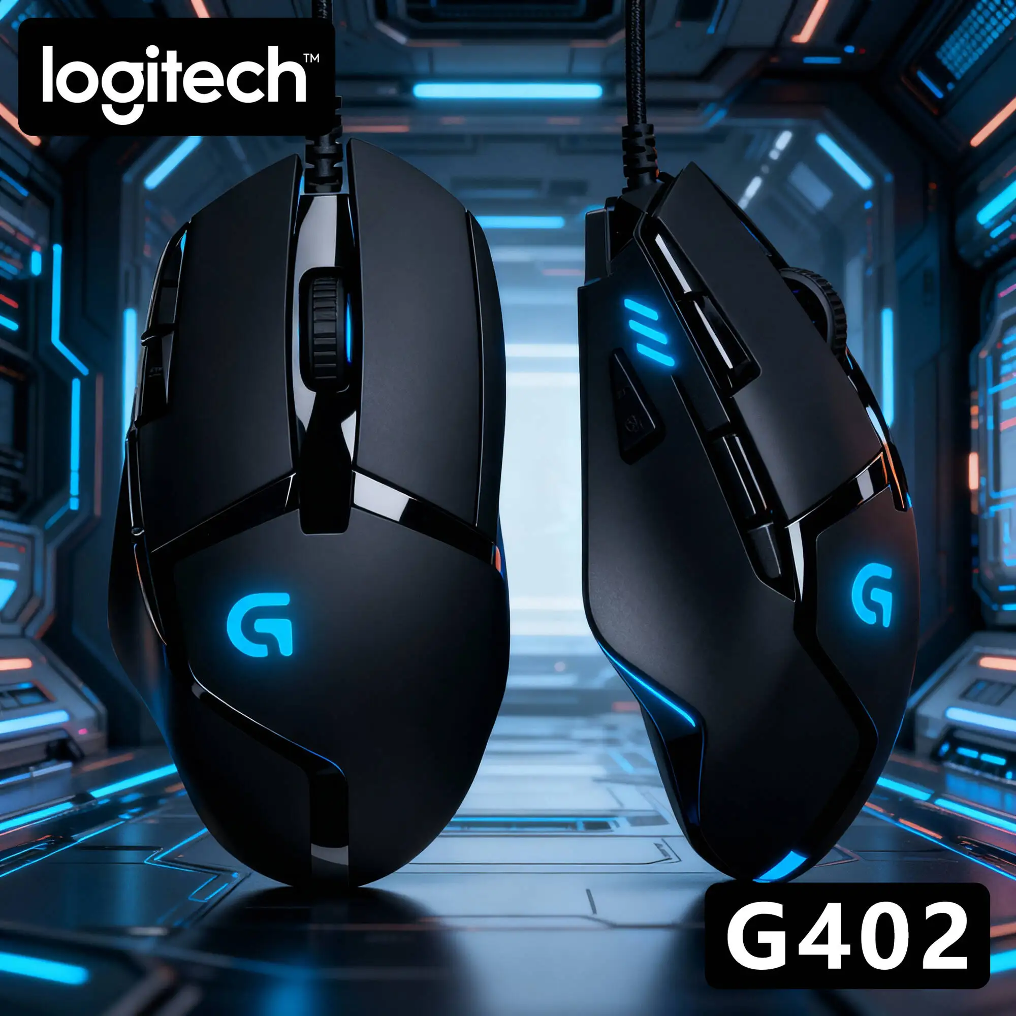 

Игровая мышь Logitech G402 Hyperion Fury проводная, 32-битный процессор, 4 уровня DPI, 8 кнопок, эргономичный дизайн для игр и повседневного использования