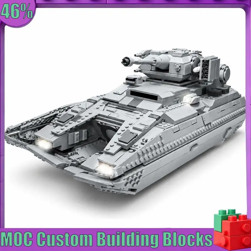 NEW 3090PCS Advanced Repulsortank Armored Vehicle MOC Model Custom Puzzle Building Blocks DIY Assembly Creative Sci-Fi Toy Gifts
