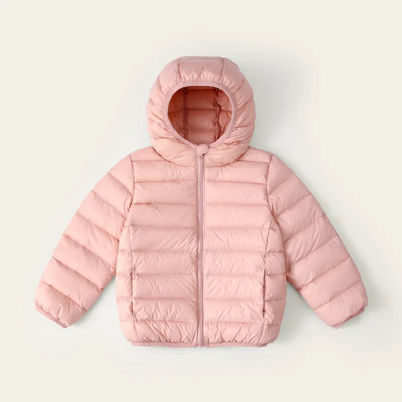 Winterkleidung für Jungen und Mädchen, leichte Daunenjacke, mittelgroßer, verdickter warmer Kindermantel mit Kapuze – Detail 31