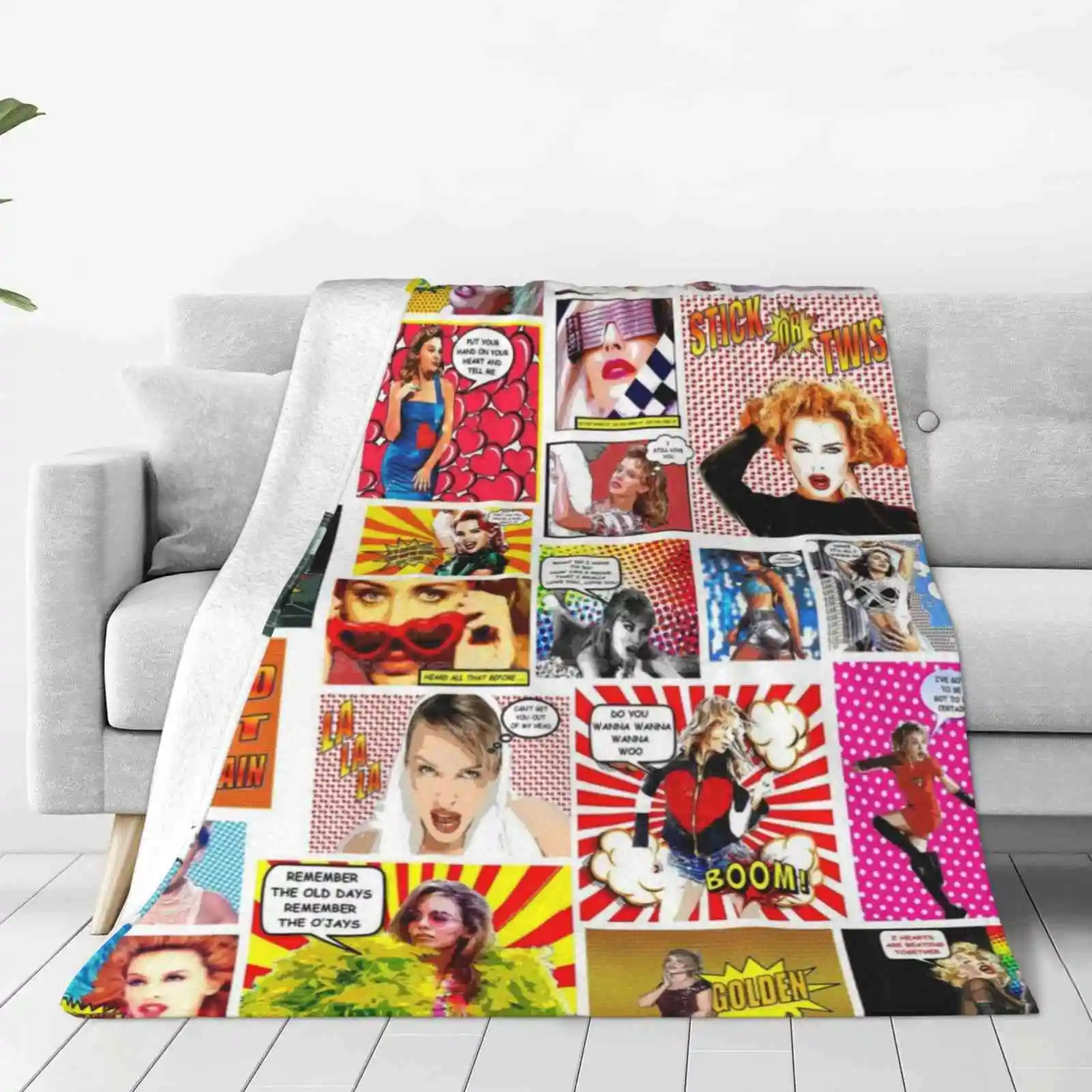 Kylie Minogue.....Even More Pow Wow K30 Low Price New Print Novelty Fashion Soft Warm Blanket Kylie Minogue