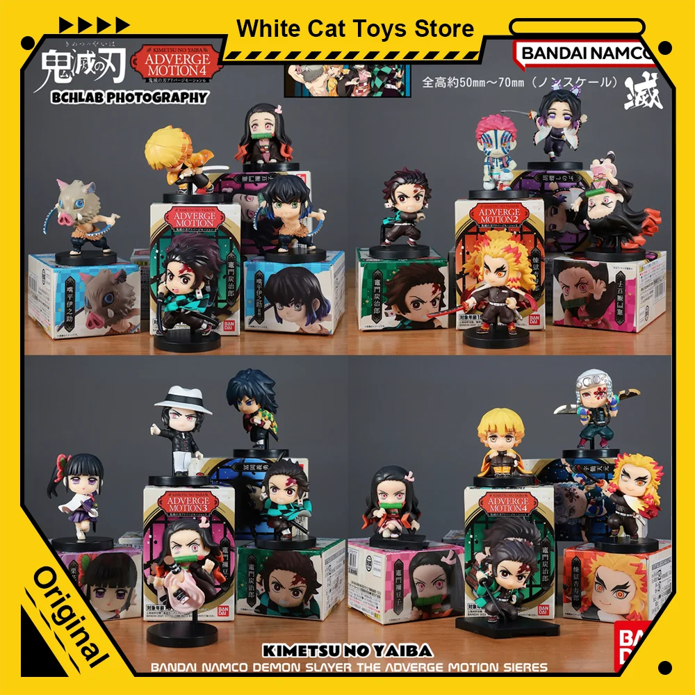 

В наличии 55 мм Bandai Demon Slayer Blind Box Adverge Motion Набор фигурок из ПВХ Tanjiro Zenitsu Box Аниме Фигурка Модель Игрушка Конфеты Игрушки