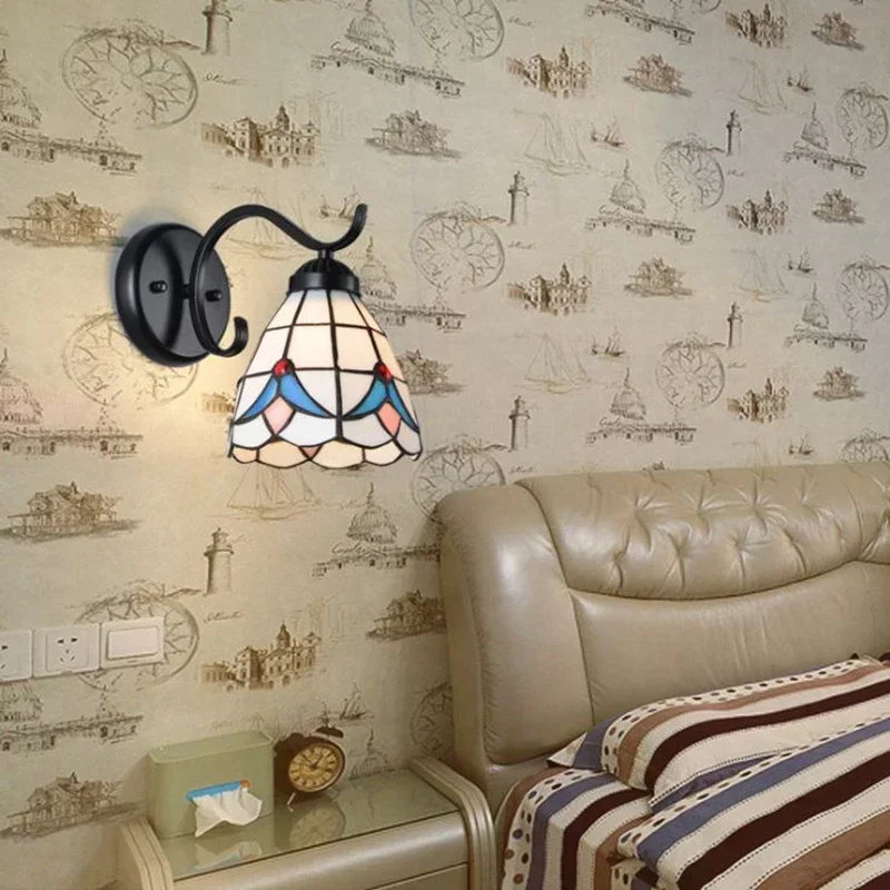 Modern Mediterranean LED Wall Lamp 110V-220V Retro Sconce Bracket Light for Aisle Staircase Eight Design Choices
