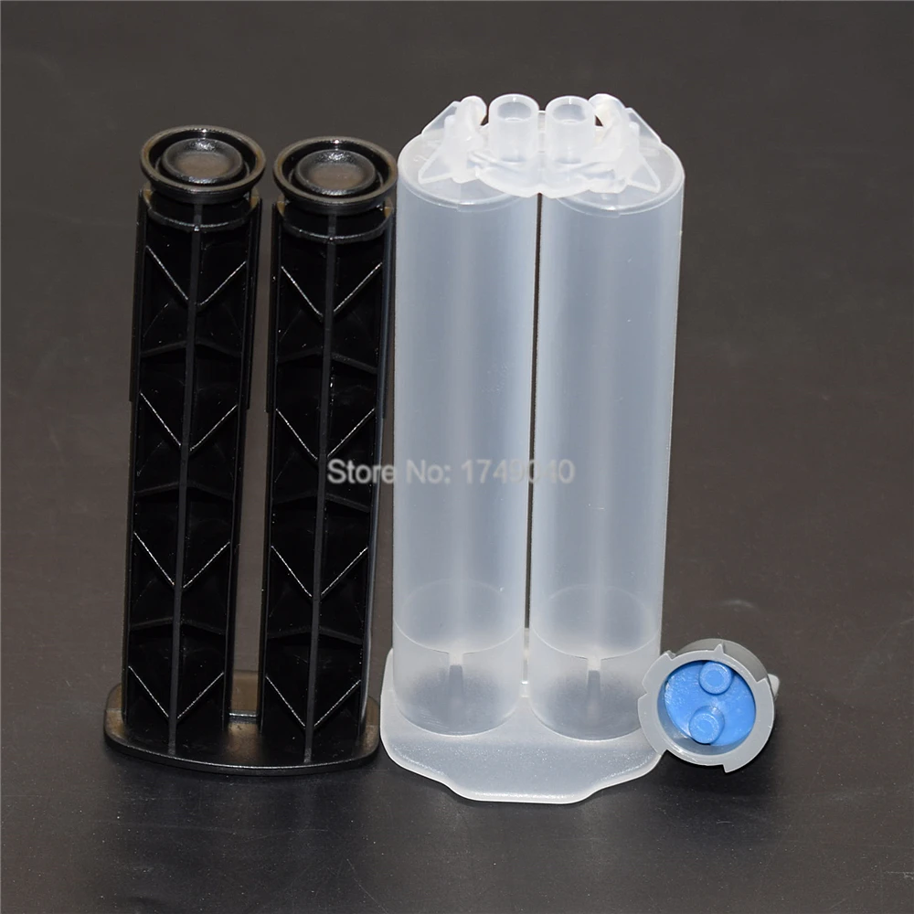 1/10/20/50pcs 1:1 Epoxy Resin Adhesives Cartridge 24ml Syringe AB Glue Tube Two-Component Empty Double-Barrel with Hand Plunger