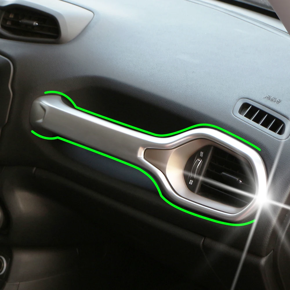 ABS Car Copilot Grab Handle Knob Cover Naklejka dekoracyjna do Jeep Renegade 2014-2022 Stylizacja akcesoriów wewnętrznych