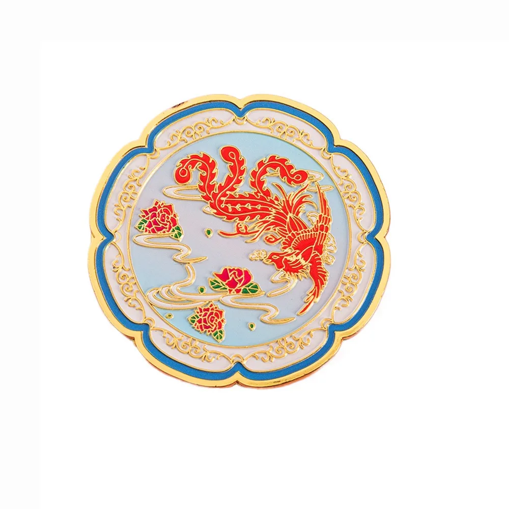 

Vintage 3D Flower Makeup Mirror Chinese Style Exquisite Metal Cosmetic Mirror Butterfly Textured Cartoon Makeup Mirror Travel