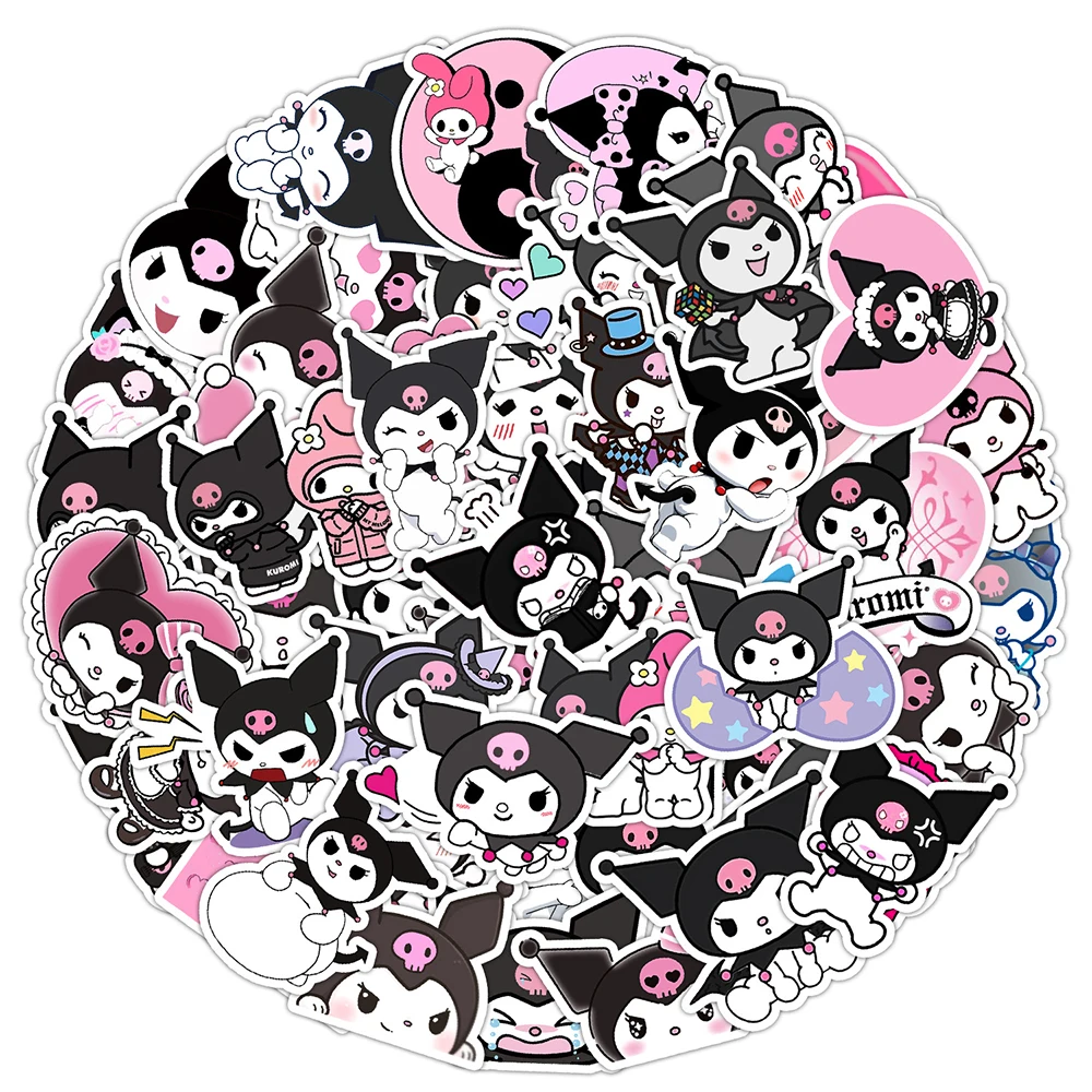 

10/30/50PCS Cute Kuromi Anime Cartoon Graffiti Stickers DIY Car Travel Luggage Phone Laptop Waterproof Funny Decals Sticker Toy