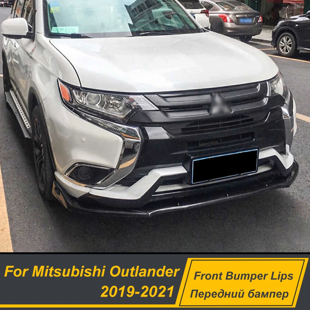 

For Mitsubishi Outlander 2019 20 21 Front Bumper Lip Chin Spoiler Splitter Diffuser Protection Guard Bodykit Accessories Parts