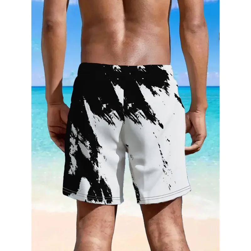 Men's Fashionable Geometric Printed Shorts Micro Elastic Comfortable Polyester Fiber Casual Sports Wear 2026
