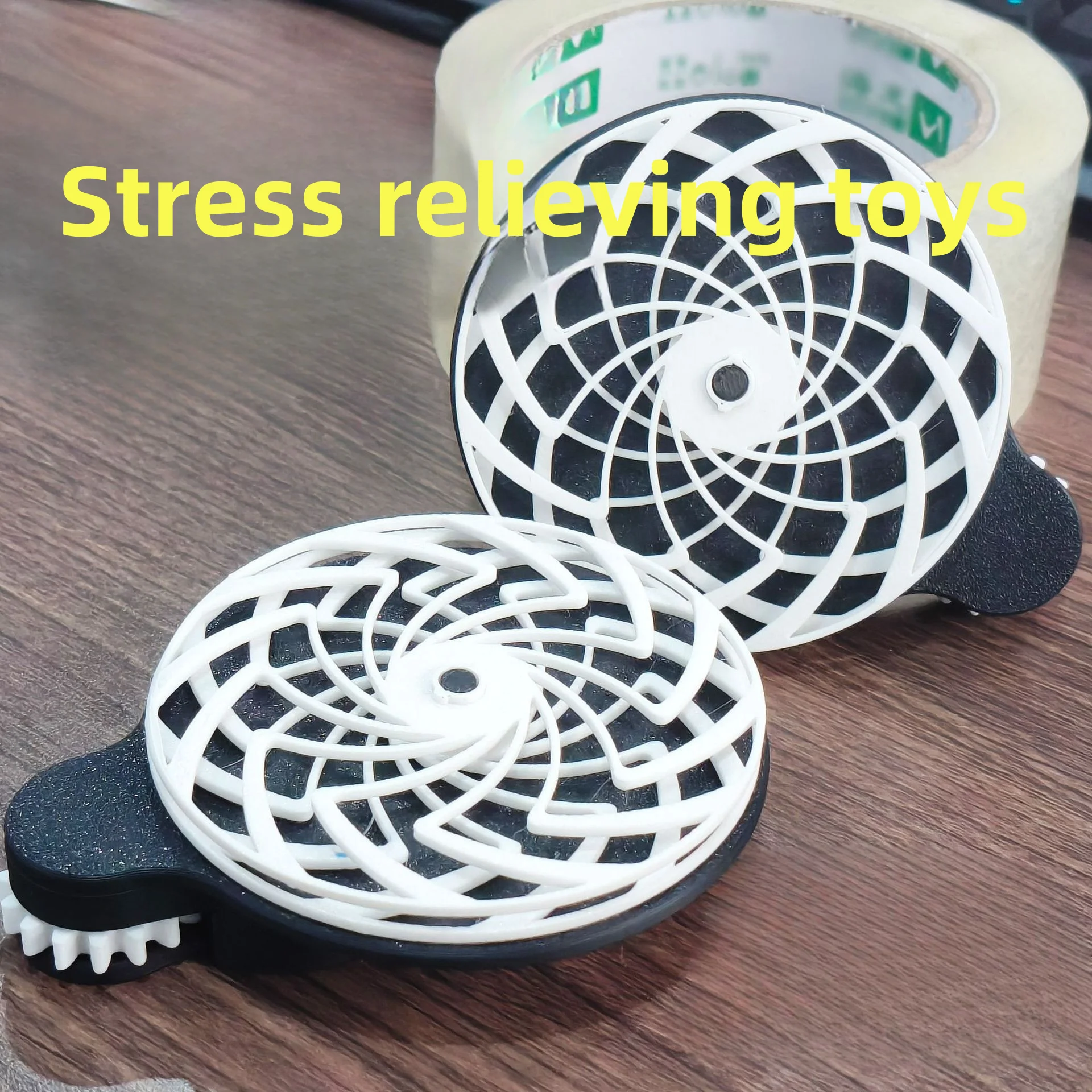 ABS Dynamic Decompression Toys Simple Fashion 3D Printed Spiral Toys Funny Creative Psychedelic Gear Stress Relieving Toy Model