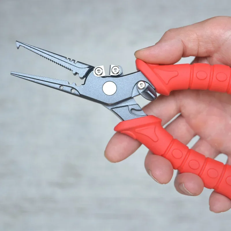 Mini Portable Multifunctional Fishing Pliers Stainless Steel Hook Remover Line Cutter Split‑Ring Opener Practical Angling Tool